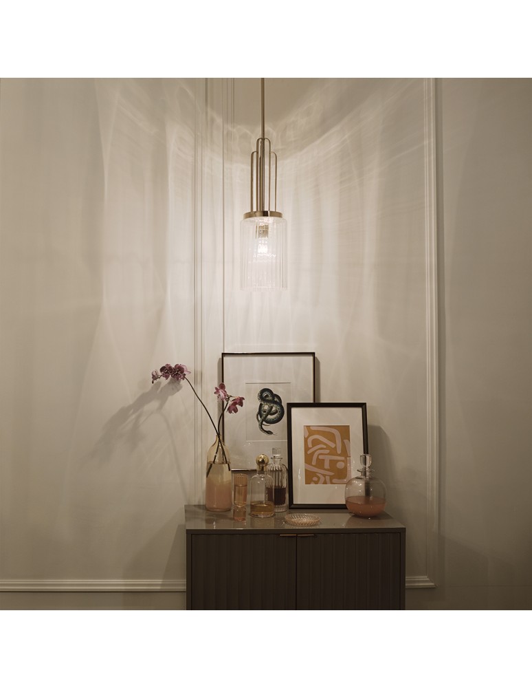 Quintiesse Mała lampa wisząca Kimrose - 1 źródło światła - Polerowany nikiel Elstead Lighting QN-KIMROSE-MP-PN