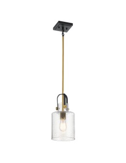 Quintiesse Kitner pendant lamp - 1 light source - Natural brass Elstead Lighting QN-KITNER-P-NBR