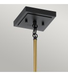 Classic pendant lamps - Quintiesse Kitner pendant lamp - 1 light source - Natural brass Elstead Lighting QN-KITNER-P-NBR - product 2