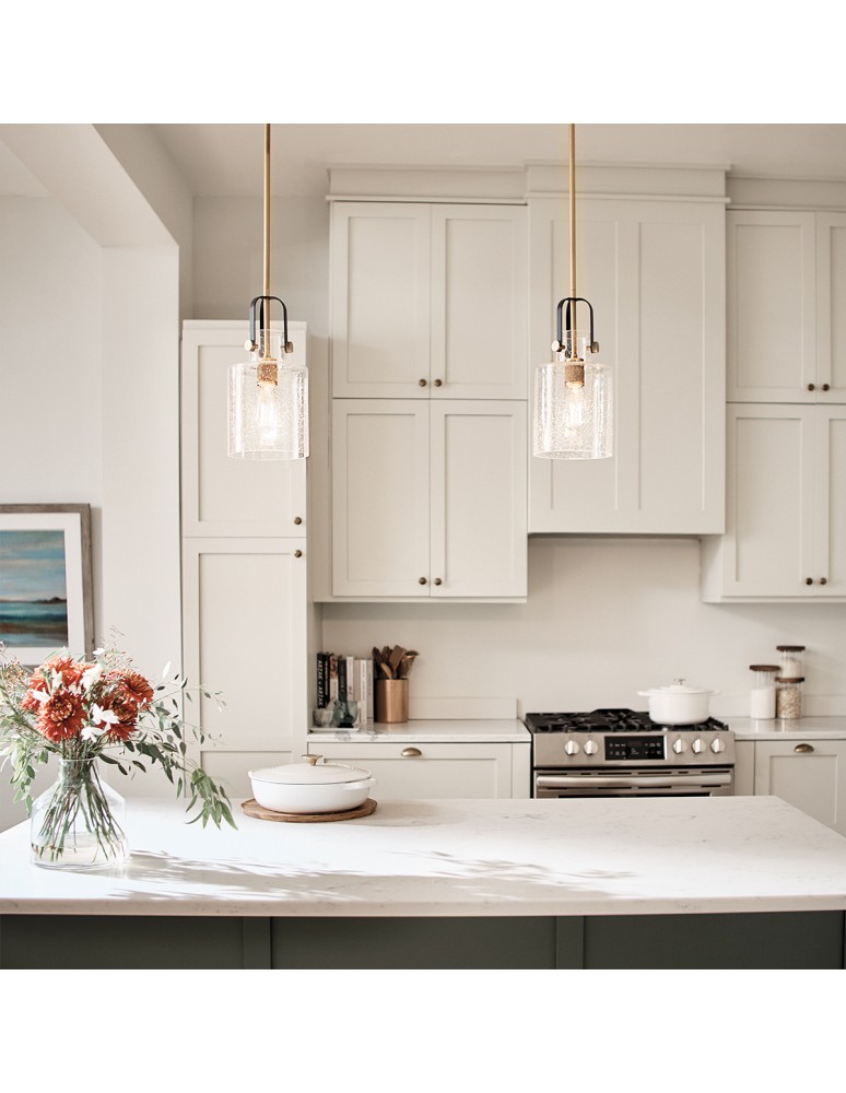 Classic pendant lamps - Quintiesse Kitner pendant lamp - 1 light source - Natural brass Elstead Lighting QN-KITNER-P-NBR - product kolory-swiatla.pl 5