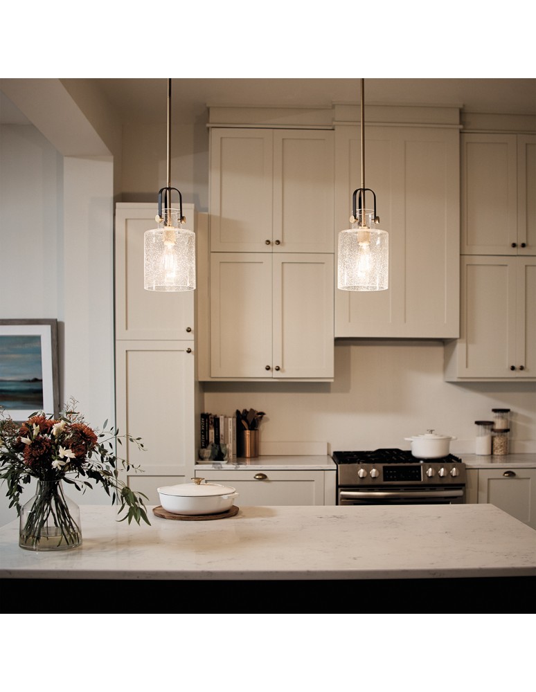 Classic pendant lamps - Quintiesse Kitner pendant lamp - 1 light source - Natural brass Elstead Lighting QN-KITNER-P-NBR - product kolory-swiatla.pl 6