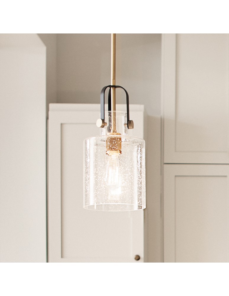 Classic pendant lamps - Quintiesse Kitner pendant lamp - 1 light source - Natural brass Elstead Lighting QN-KITNER-P-NBR - product kolory-swiatla.pl 7