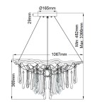 Glamour pendant lamps - Quintiesse Laguna pendant lamp - 8 light sources Elstead Lighting QN-LAGUNA-8P - product 5