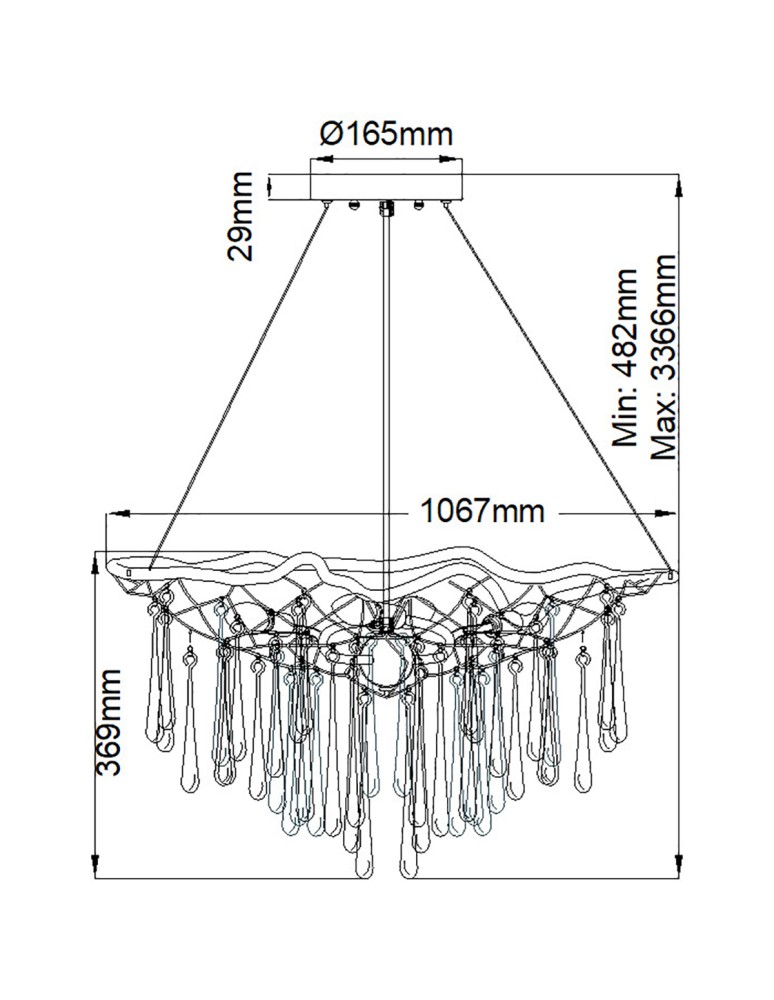 Glamour pendant lamps - Quintiesse Laguna pendant lamp - 8 light sources Elstead Lighting QN-LAGUNA-8P - product kolory-swiatla.pl 5