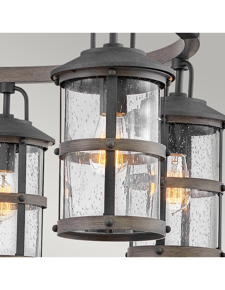 Quintiesse Latarnia wisząca Lakehouse - 6 źródeł światła IP44 Elstead Lighting QN-LAKEHOUSE6-P-DZ