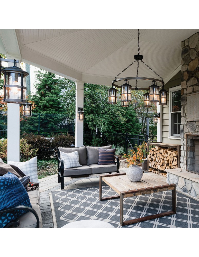 Quintiesse Latarnia wisząca Lakehouse - 6 źródeł światła IP44 Elstead Lighting QN-LAKEHOUSE6-P-DZ