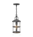 Outdoor pendant lamps - Quintiesse Small Lakehouse pendant lantern - 1 light source IP44 Elstead Lighting QN-LAKEHOUSE8-S-DZ - product 1