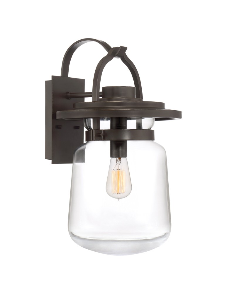 Outdoor wall lamps - Quintiesse Large Lasalle wall lantern - 1 light source IP44 Elstead Lighting QN-LASALLE-L-WT - product kolory-swiatla.pl 1