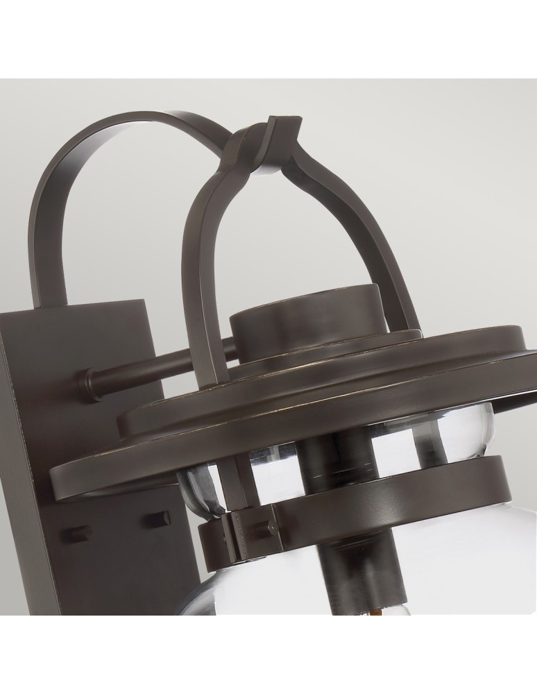 Quintiesse Duża latarnia naścienna Lasalle - 1 źródło światła IP44 Elstead Lighting QN-LASALLE-L-WT