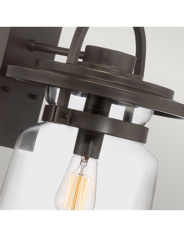 Quintiesse Duża latarnia naścienna Lasalle - 1 źródło światła IP44 Elstead Lighting QN-LASALLE-L-WT