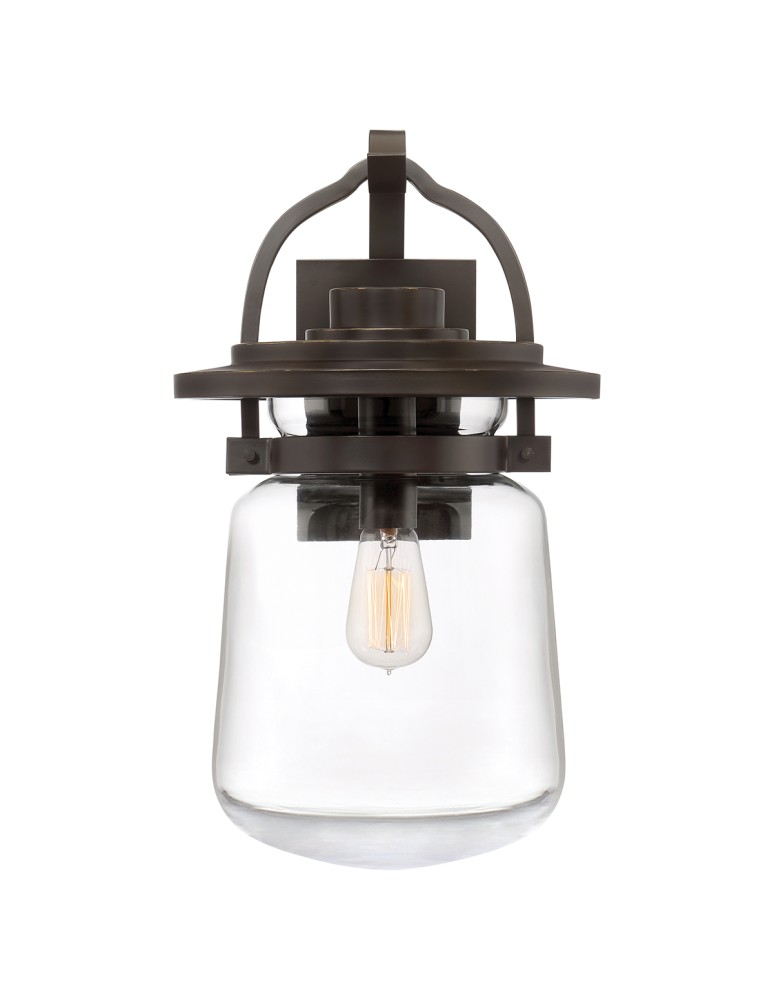 Quintiesse Duża latarnia naścienna Lasalle - 1 źródło światła IP44 Elstead Lighting QN-LASALLE-L-WT
