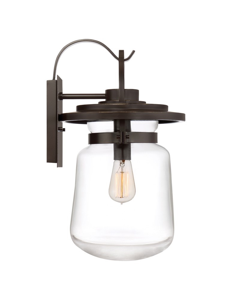 Quintiesse Duża latarnia naścienna Lasalle - 1 źródło światła IP44 Elstead Lighting QN-LASALLE-L-WT