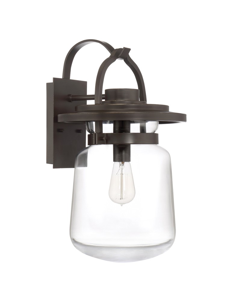 Quintiesse Duża latarnia naścienna Lasalle - 1 źródło światła IP44 Elstead Lighting QN-LASALLE-L-WT