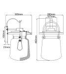 Outdoor wall lamps - Quintiesse Large Lasalle wall lantern - 1 light source IP44 Elstead Lighting QN-LASALLE-L-WT - product 8
