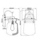 Outdoor wall lamps - Quintiesse Lasalle medium wall lantern - 1 light source IP44 Elstead Lighting QN-LASALLE-M-WT - product 9
