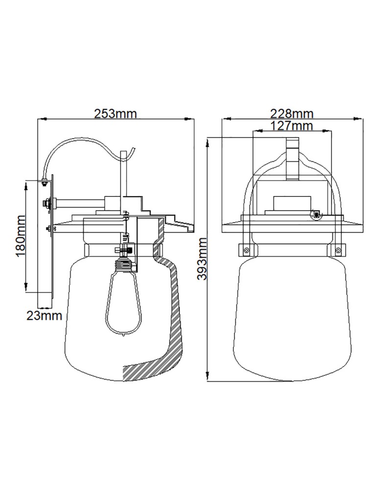 Quintiesse Średnia latarnia naścienna Lasalle - 1 źródło światła IP44 Elstead Lighting QN-LASALLE-M-WT