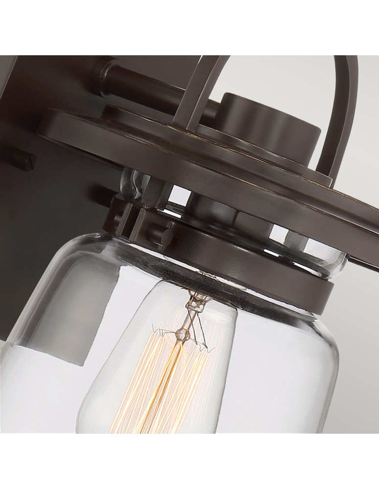 Quintiesse Mała latarnia naścienna Lasalle - 1 źródło światła IP44 Elstead Lighting QN-LASALLE-S-WT