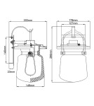Outdoor wall lamps - Quintiesse Small wall lantern Lasalle - 1 light source IP44 Elstead Lighting QN-LASALLE-S-WT - product 8