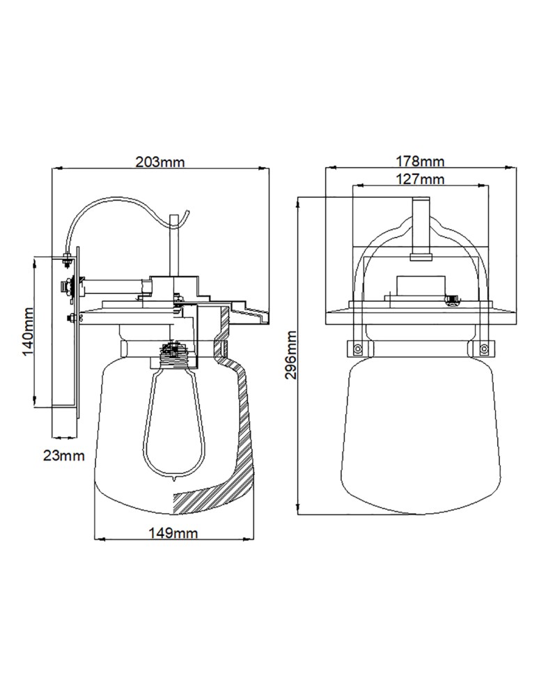 Outdoor wall lamps - Quintiesse Small wall lantern Lasalle - 1 light source IP44 Elstead Lighting QN-LASALLE-S-WT - product kolory-swiatla.pl 8