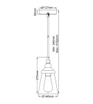 Quintiesse Mała lampa wisząca Loras - 1 źródło światła Elstead Lighting QN-LORAS-1MP
