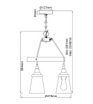 Pendant lamps - Quintiesse Loras Chandelier - 3 light sources Elstead Lighting QN-LORAS3 - product 5