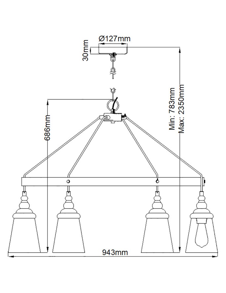 Quintiesse Żyrandol Loras - 6 źródeł światła Elstead Lighting QN-LORAS6
