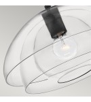 Quintiesse Lampa wisząca / Półplafon Lotus - 1 źródło światła - Czarna Elstead Lighting QN-LOTUS-P-BLK