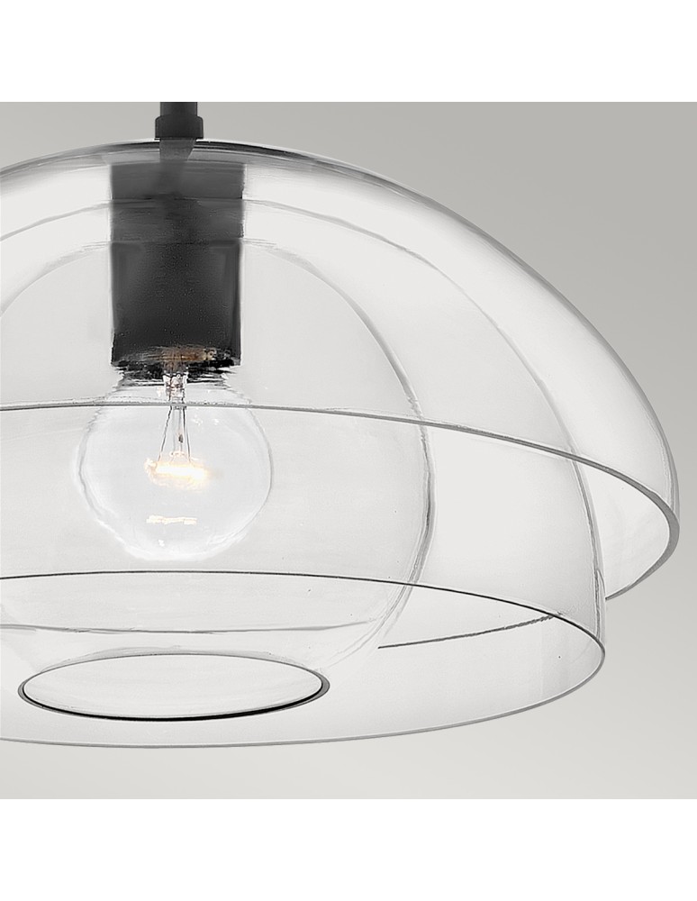 Pendant lamps - Quintiesse Lotus Pendant Lamp / Semi-Plaf - 1 light source - Black Elstead Lighting QN-LOTUS-P-BLK - product kolory-swiatla.pl 4