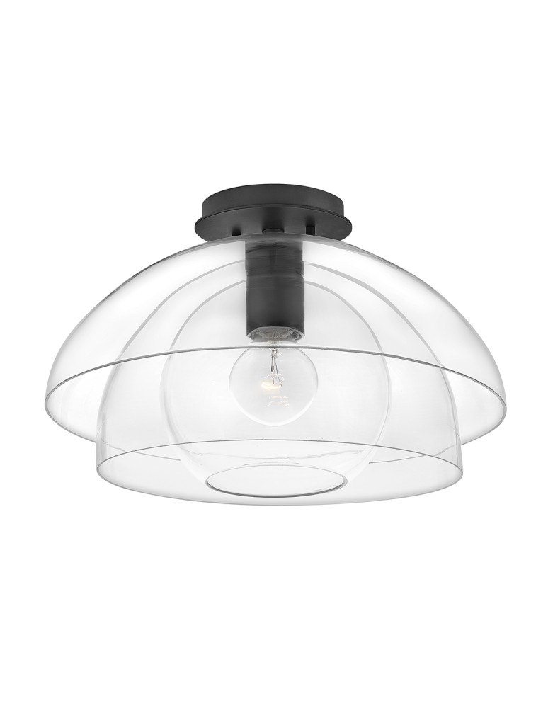 Pendant lamps - Quintiesse Lotus Pendant Lamp / Semi-Plaf - 1 light source - Black Elstead Lighting QN-LOTUS-P-BLK - product kolory-swiatla.pl 5