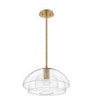 Quintiesse Lampa wisząca / Półplafon Lotus - 1 źródło światła - Stary mosiądz Elstead Lighting QN-LOTUS-P-HBR