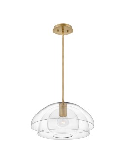 Quintiesse Lotus pendant lamp / semi-flame - 1 light source - Old brass Elstead Lighting QN-LOTUS-P-HBR