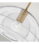 Quintiesse Lampa wisząca / Półplafon Lotus - 1 źródło światła - Stary mosiądz Elstead Lighting QN-LOTUS-P-HBR