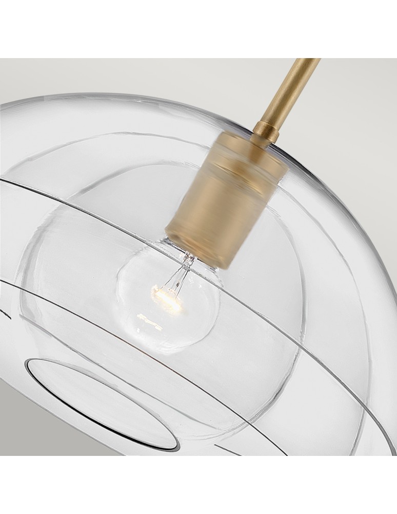 Quintiesse Lampa wisząca / Półplafon Lotus - 1 źródło światła - Stary mosiądz Elstead Lighting QN-LOTUS-P-HBR