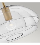 Quintiesse Lampa wisząca / Półplafon Lotus - 1 źródło światła - Stary mosiądz Elstead Lighting QN-LOTUS-P-HBR