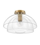 Quintiesse Lampa wisząca / Półplafon Lotus - 1 źródło światła - Stary mosiądz Elstead Lighting QN-LOTUS-P-HBR