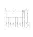Quintiesse Żyrandol Ludlow - 8 źródeł światła - Polerowany nikiel Elstead Lighting QN-LUDLOW8-PN