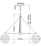Pendant lamps - Quintiesse Marilyn chandelier - 6 light sources Elstead Lighting QN-MARILYN6 - product 8