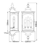 Outdoor wall lamps - Quintiesse Large Market Square wall lantern - 3 light sources IP44 Elstead Lighting QN-MARKET-SQUARE-L - product 6