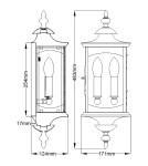 Quintiesse Średnia latarnia naścienna Market Square - 2 źródła światła IP44 Elstead Lighting QN-MARKET-SQUARE-M