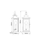 Outdoor wall lamps - Quintiesse Small Market Square wall lantern - 1 light source IP44 Elstead Lighting QN-MARKET-SQUARE-S - product 5