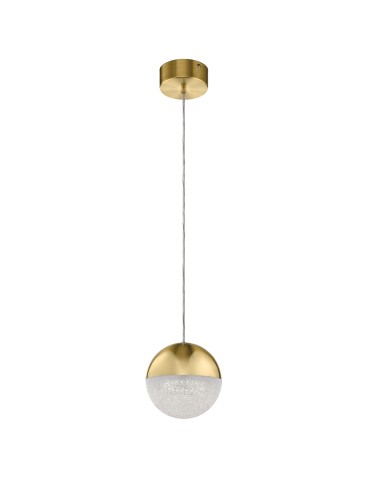 Quintiesse Mała lampa wisząca LED Moonlit - Szampańskie złoto Elstead Lighting QN-MOONLIT-P-CG