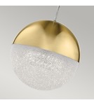 Pendant lamps spheres - Quintiesse Moonlit small LED pendant lamp - Champagne gold Elstead Lighting QN-MOONLIT-P-CG - product 3