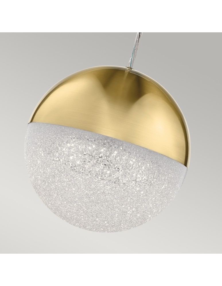 Pendant lamps spheres - Quintiesse Moonlit small LED pendant lamp - Champagne gold Elstead Lighting QN-MOONLIT-P-CG - product kolory-swiatla.pl 3