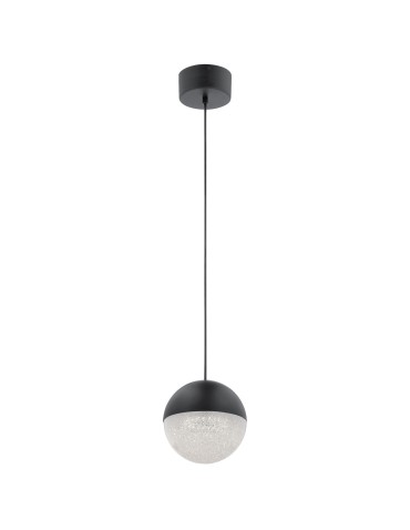 Quintiesse Mała lampa wisząca LED Moonlit - Matowa czerń Elstead Lighting QN-MOONLIT-P-MBK