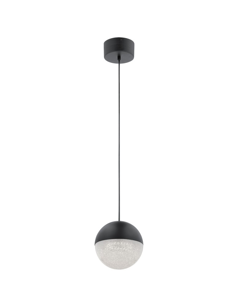 Pendant lamps spheres - Quintiesse Moonlit small LED pendant lamp - Matte black Elstead Lighting QN-MOONLIT-P-MBK - product kolory-swiatla.pl 1