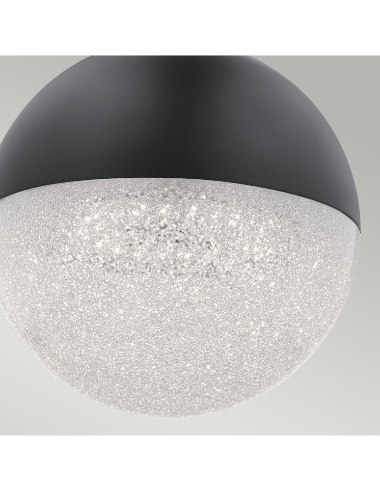 Pendant lamps spheres - Quintiesse Moonlit small LED pendant lamp - Matte black Elstead Lighting QN-MOONLIT-P-MBK - product kolory-swiatla.pl 3