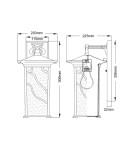 Outdoor wall lamps - Quintiesse Large Morris wall lantern - 1 light source IP44 Elstead Lighting QN-MORRIS-L - product 7