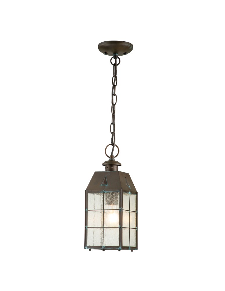 Outdoor pendant lamps - Quintiesse Nantucket medium pendant lantern - 1 light source IP44 Elstead Lighting QN-NANTUCKET8-M-AS - product kolory-swiatla.pl 1