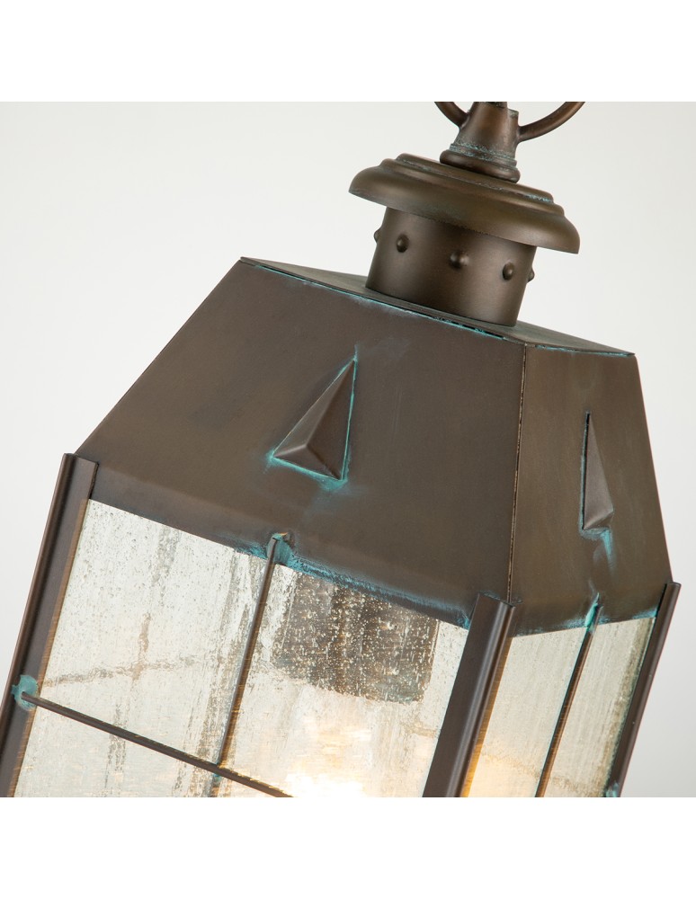 Outdoor pendant lamps - Quintiesse Nantucket medium pendant lantern - 1 light source IP44 Elstead Lighting QN-NANTUCKET8-M-AS - product kolory-swiatla.pl 2