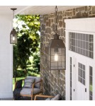 Outdoor pendant lamps - Quintiesse Nantucket medium pendant lantern - 1 light source IP44 Elstead Lighting QN-NANTUCKET8-M-AS - product 5